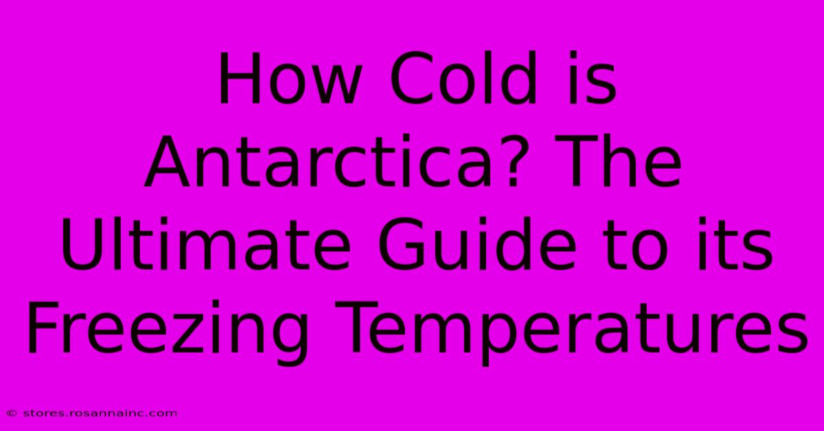 How Cold Is Antarctica? The Ultimate Guide To Its Freezing Temperatures