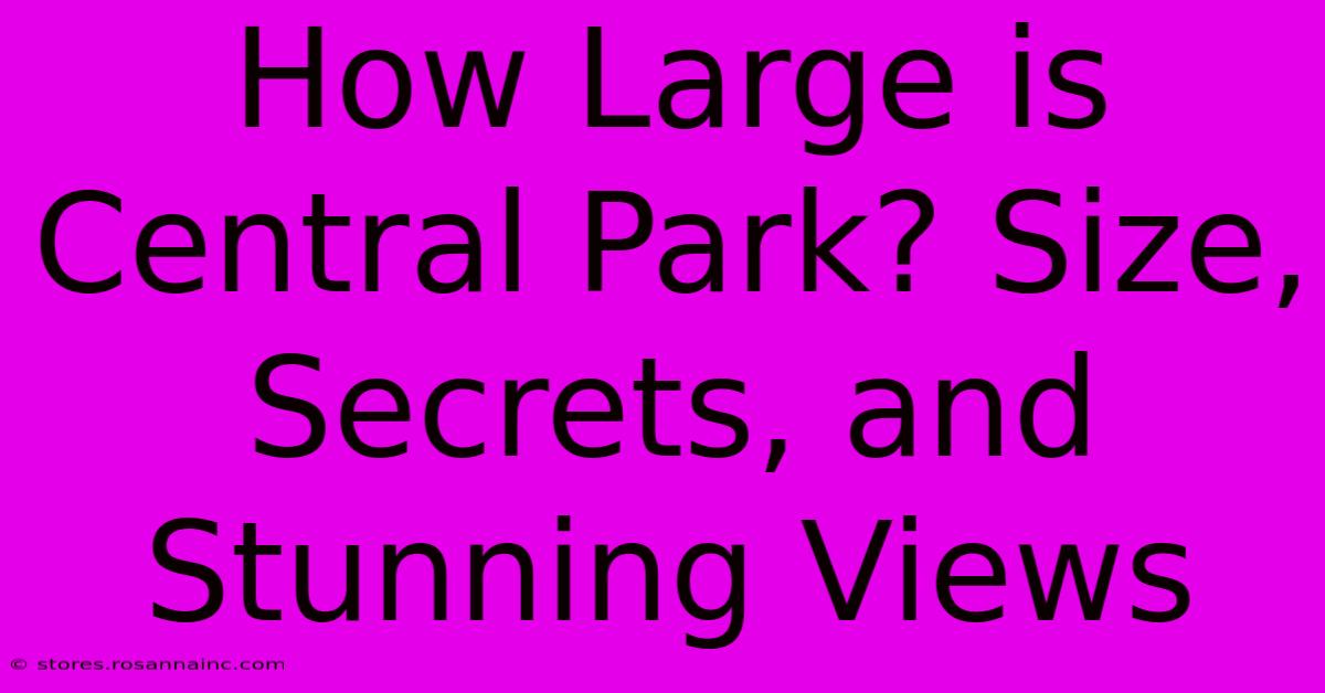 How Large Is Central Park? Size, Secrets, And Stunning Views