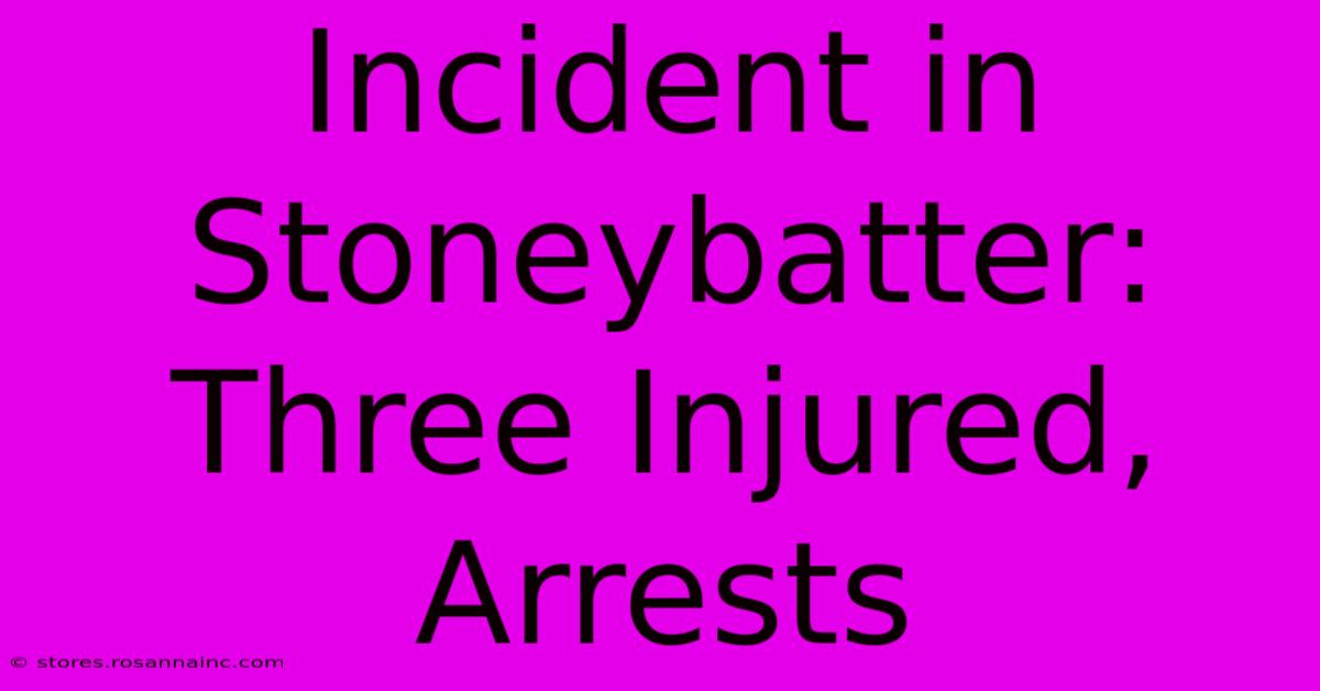 Incident In Stoneybatter: Three Injured, Arrests