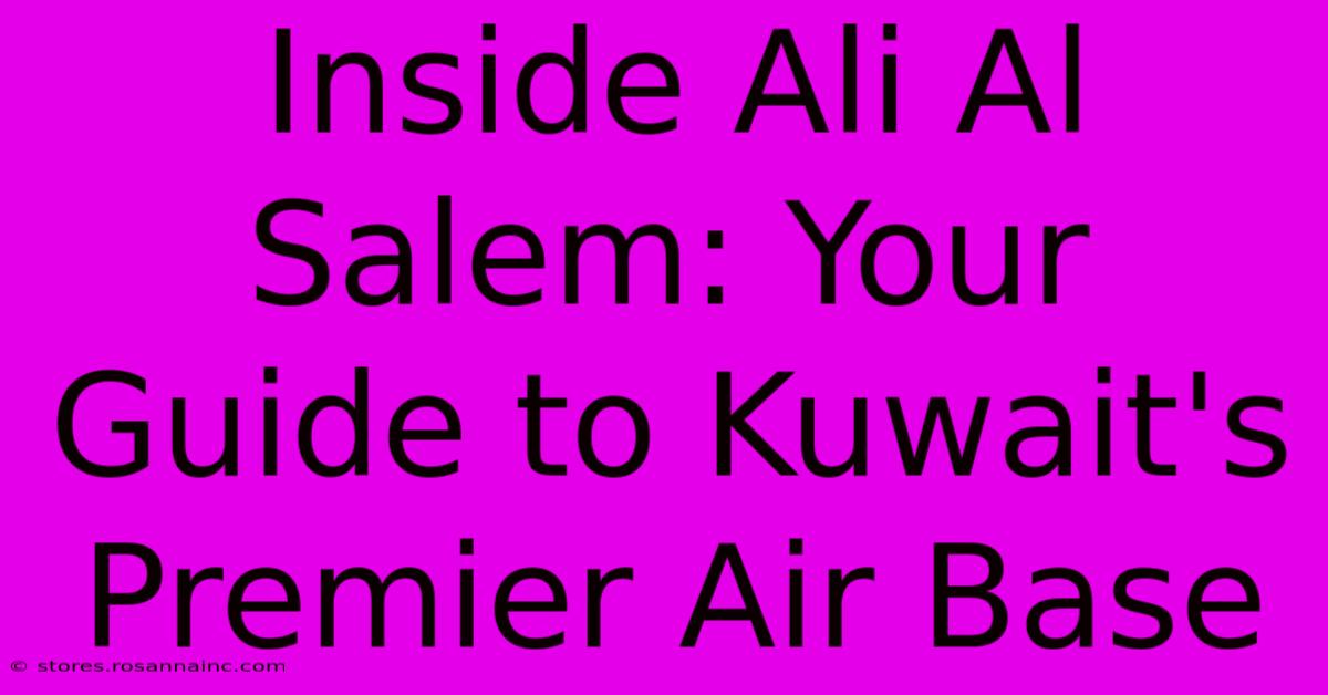 Inside Ali Al Salem: Your Guide To Kuwait's Premier Air Base