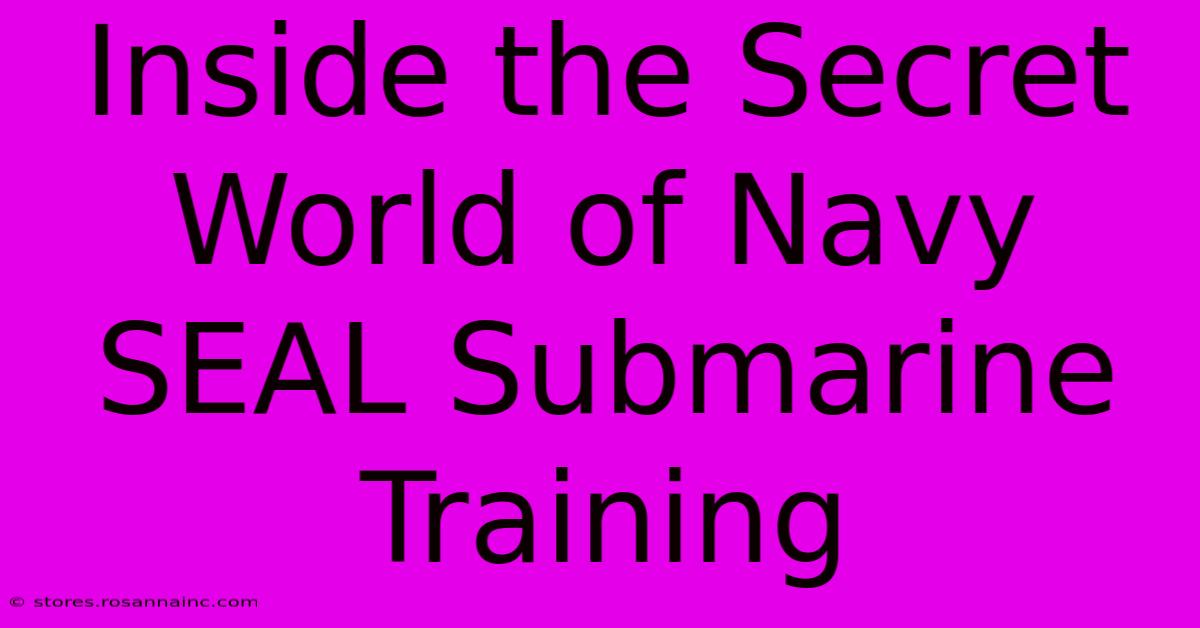 Inside The Secret World Of Navy SEAL Submarine Training