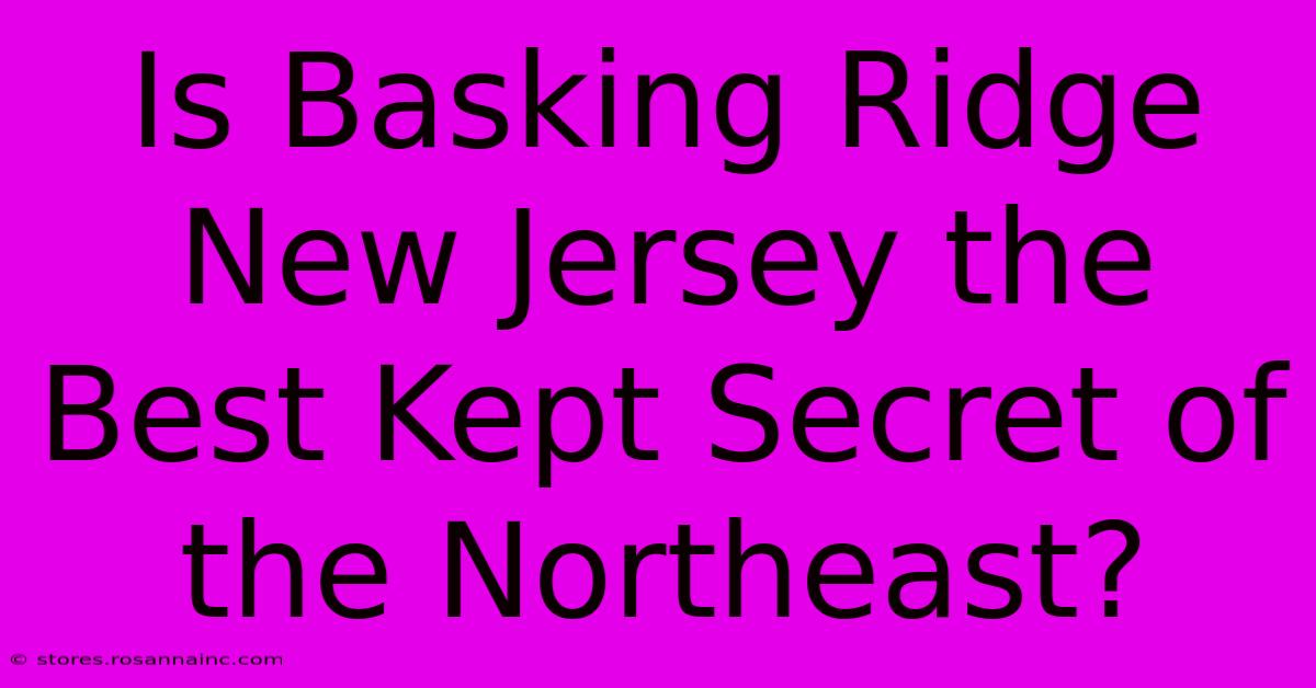 Is Basking Ridge New Jersey The Best Kept Secret Of The Northeast?