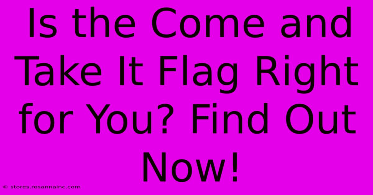 Is The Come And Take It Flag Right For You? Find Out Now!