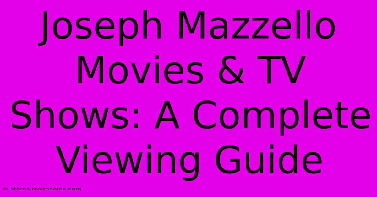 Joseph Mazzello Movies & TV Shows: A Complete Viewing Guide