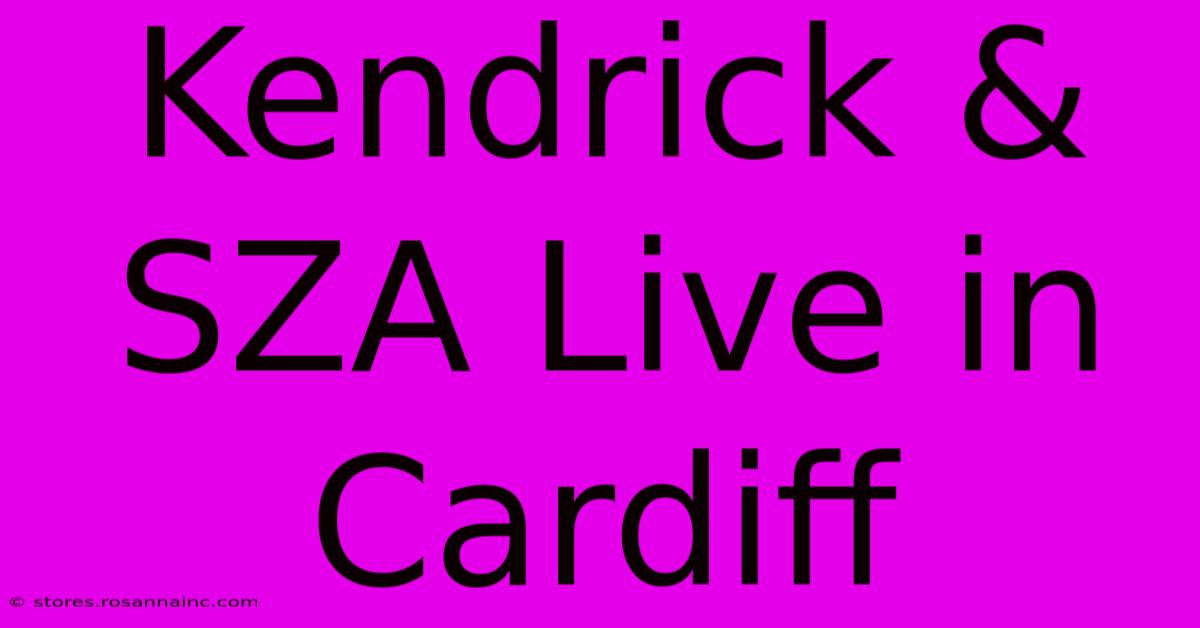 Kendrick & SZA Live In Cardiff