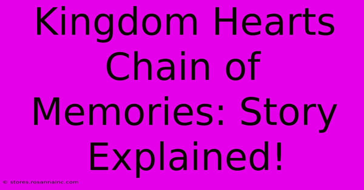 Kingdom Hearts Chain Of Memories: Story Explained!