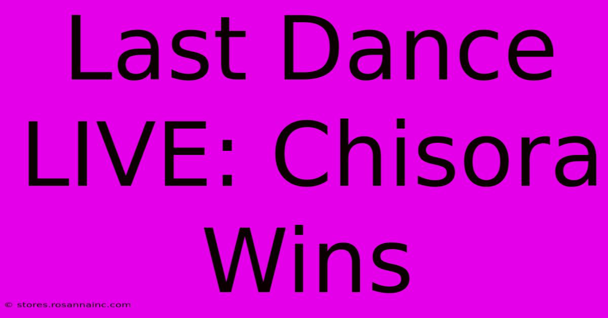 Last Dance LIVE: Chisora Wins