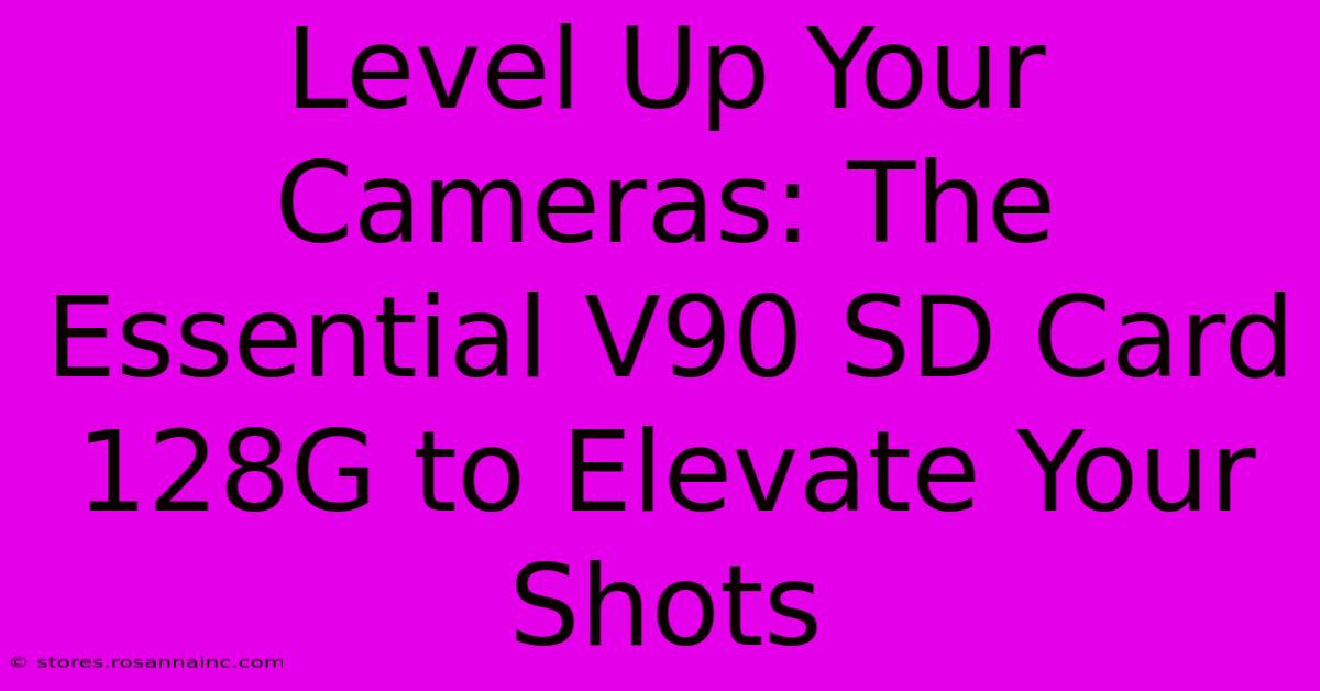 Level Up Your Cameras: The Essential V90 SD Card 128G To Elevate Your Shots