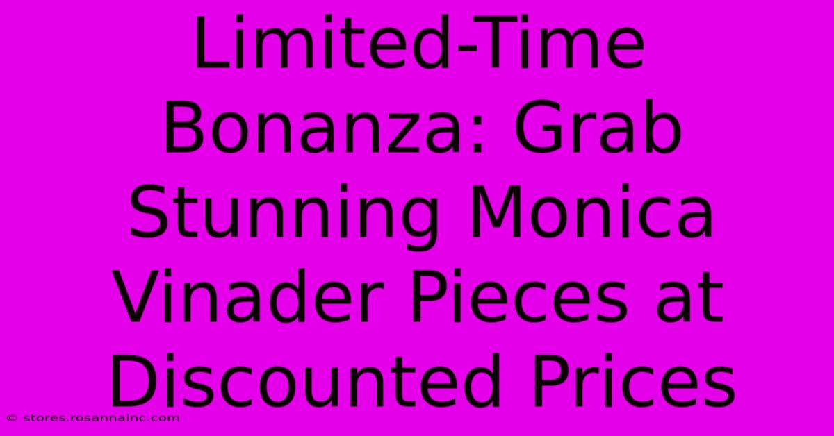 Limited-Time Bonanza: Grab Stunning Monica Vinader Pieces At Discounted Prices