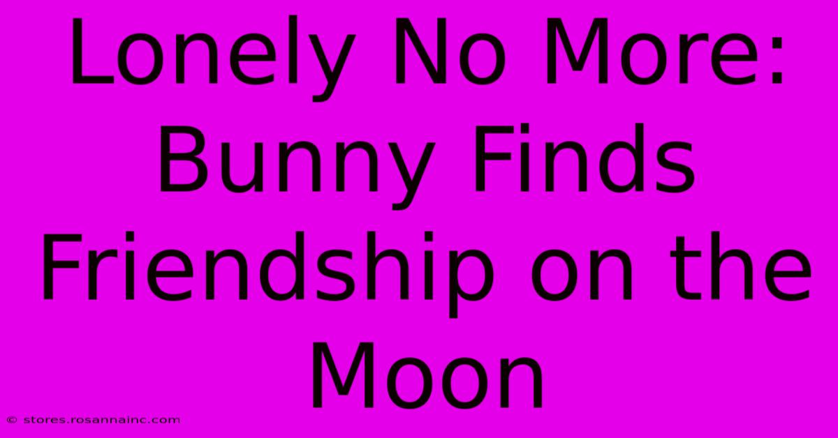 Lonely No More: Bunny Finds Friendship On The Moon