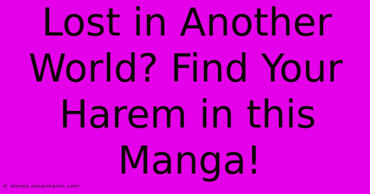 Lost In Another World? Find Your Harem In This Manga!