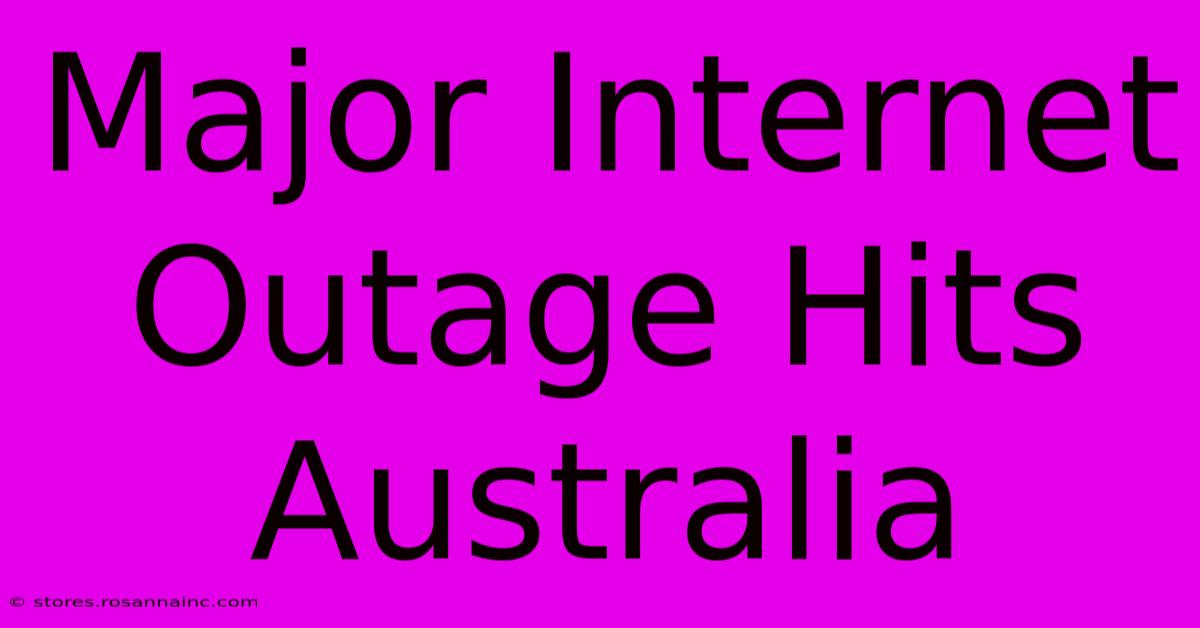 Major Internet Outage Hits Australia