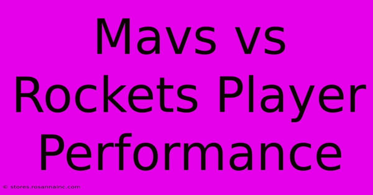 Mavs Vs Rockets Player Performance