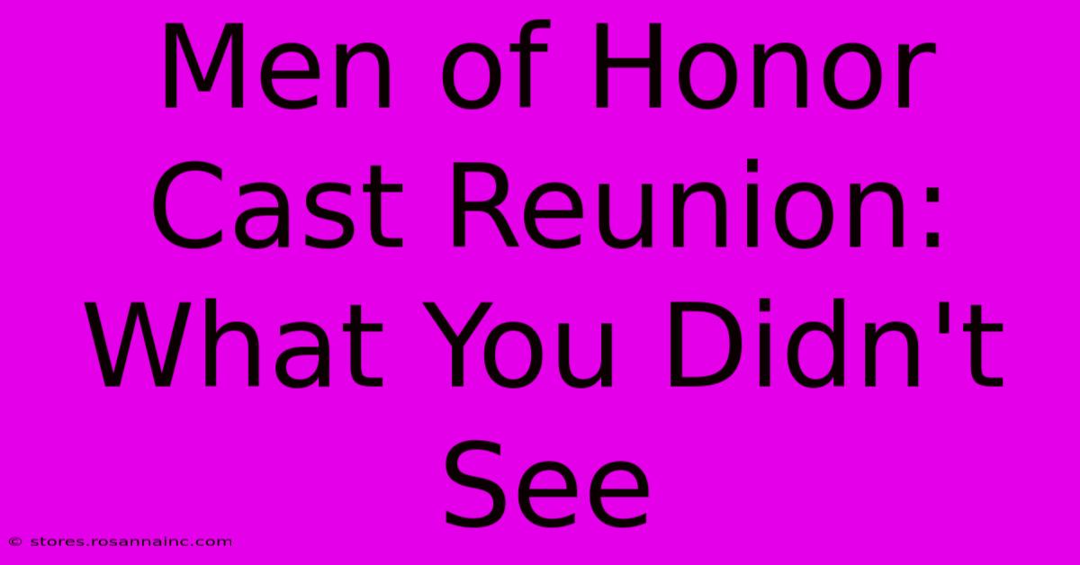 Men Of Honor Cast Reunion: What You Didn't See