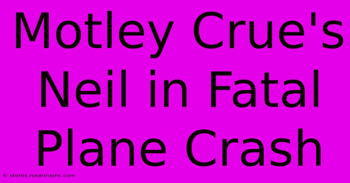 Motley Crue's Neil In Fatal Plane Crash