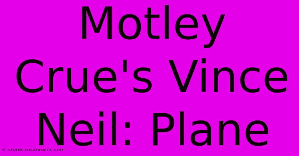 Motley Crue's Vince Neil: Plane