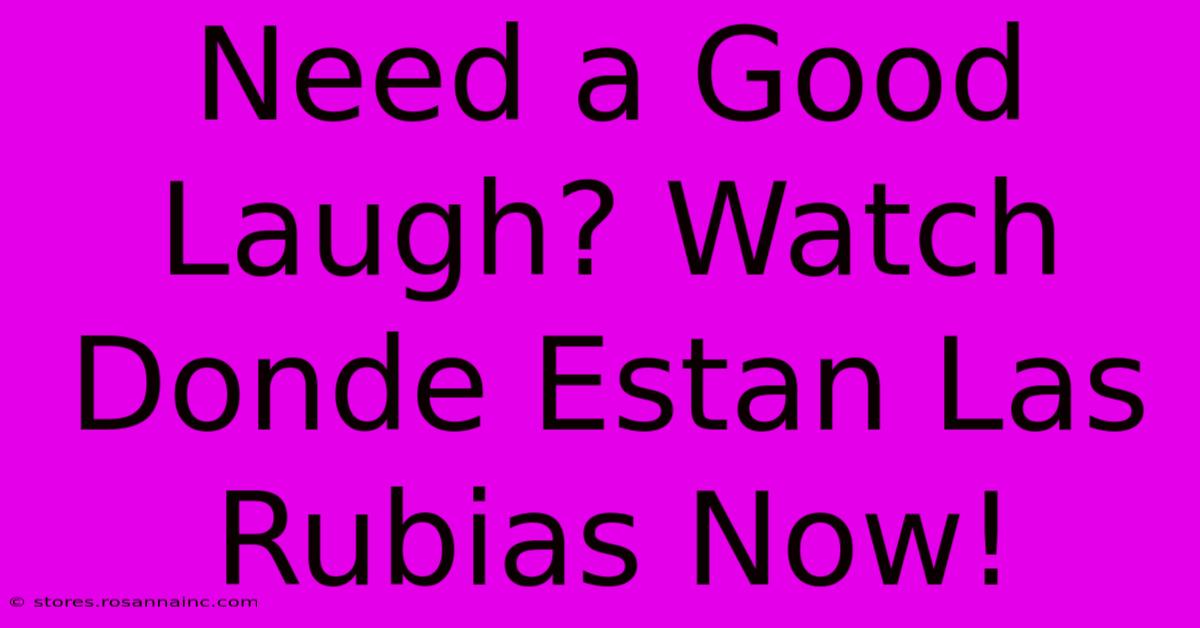 Need A Good Laugh? Watch Donde Estan Las Rubias Now!