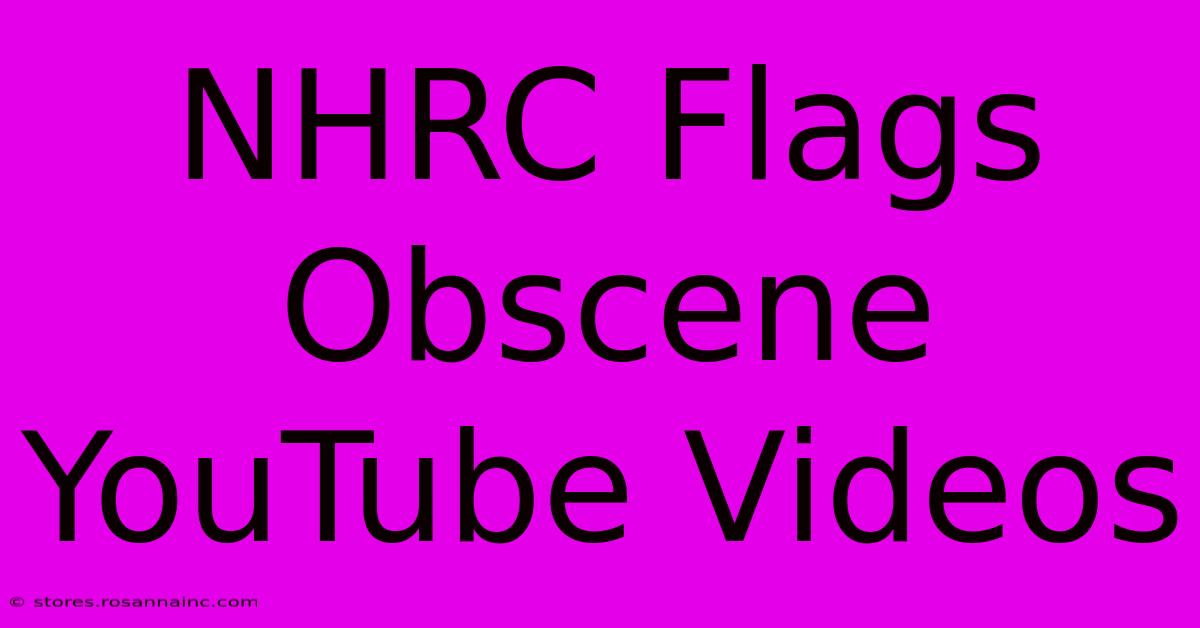 NHRC Flags Obscene YouTube Videos