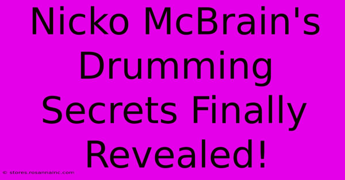 Nicko McBrain's Drumming Secrets Finally Revealed!