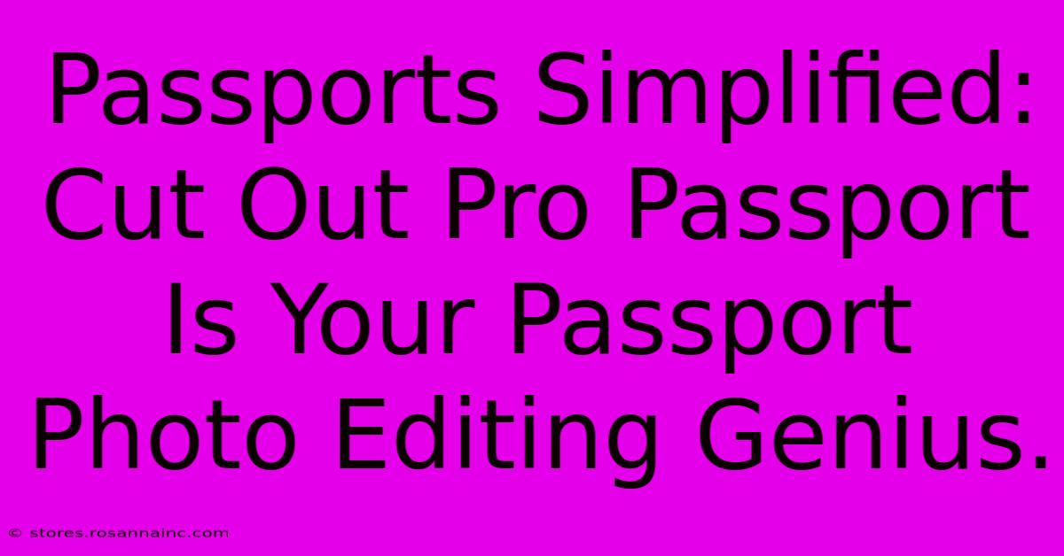 Passports Simplified: Cut Out Pro Passport Is Your Passport Photo Editing Genius.