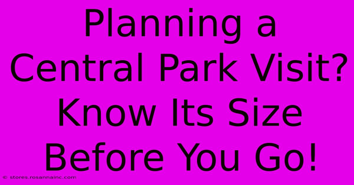 Planning A Central Park Visit? Know Its Size Before You Go!