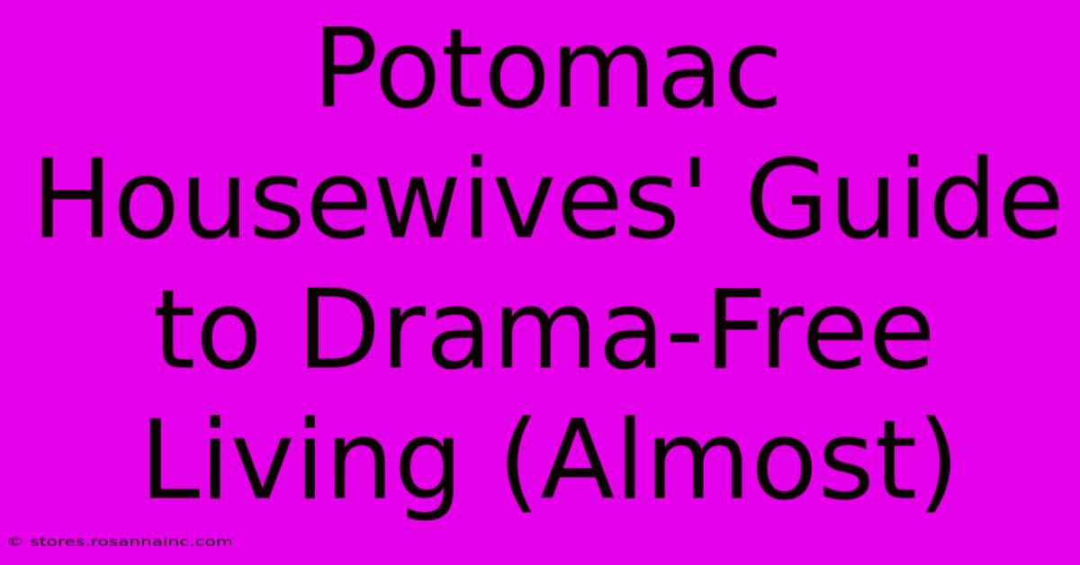 Potomac Housewives' Guide To Drama-Free Living (Almost)