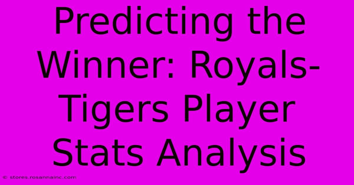 Predicting The Winner: Royals-Tigers Player Stats Analysis