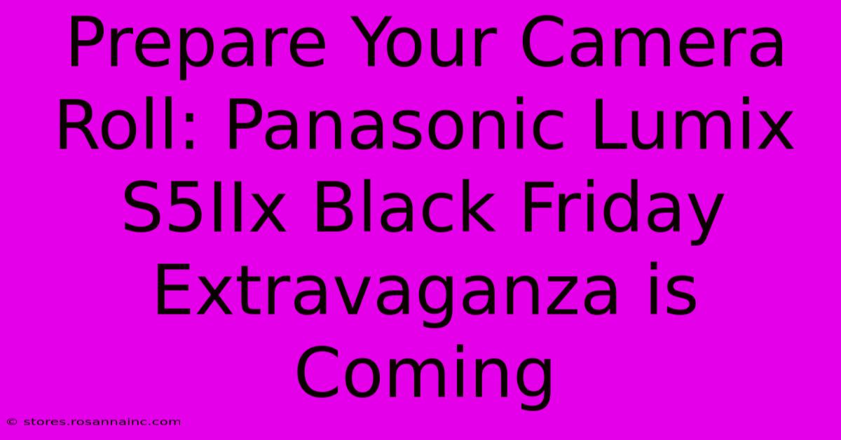 Prepare Your Camera Roll: Panasonic Lumix S5IIx Black Friday Extravaganza Is Coming