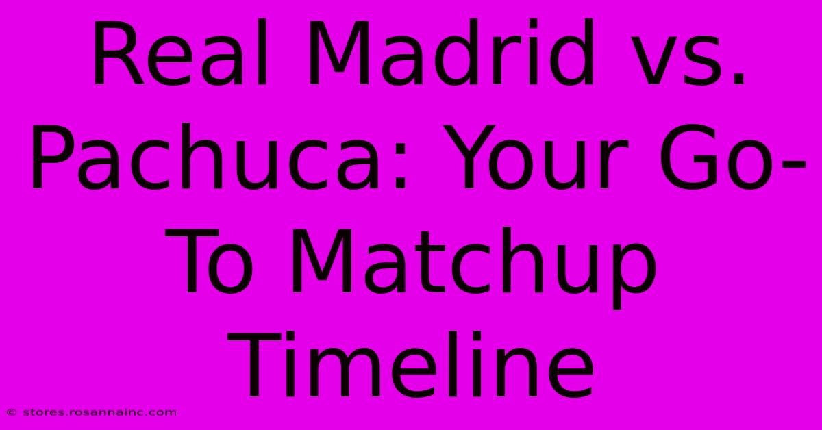 Real Madrid Vs. Pachuca: Your Go-To Matchup Timeline