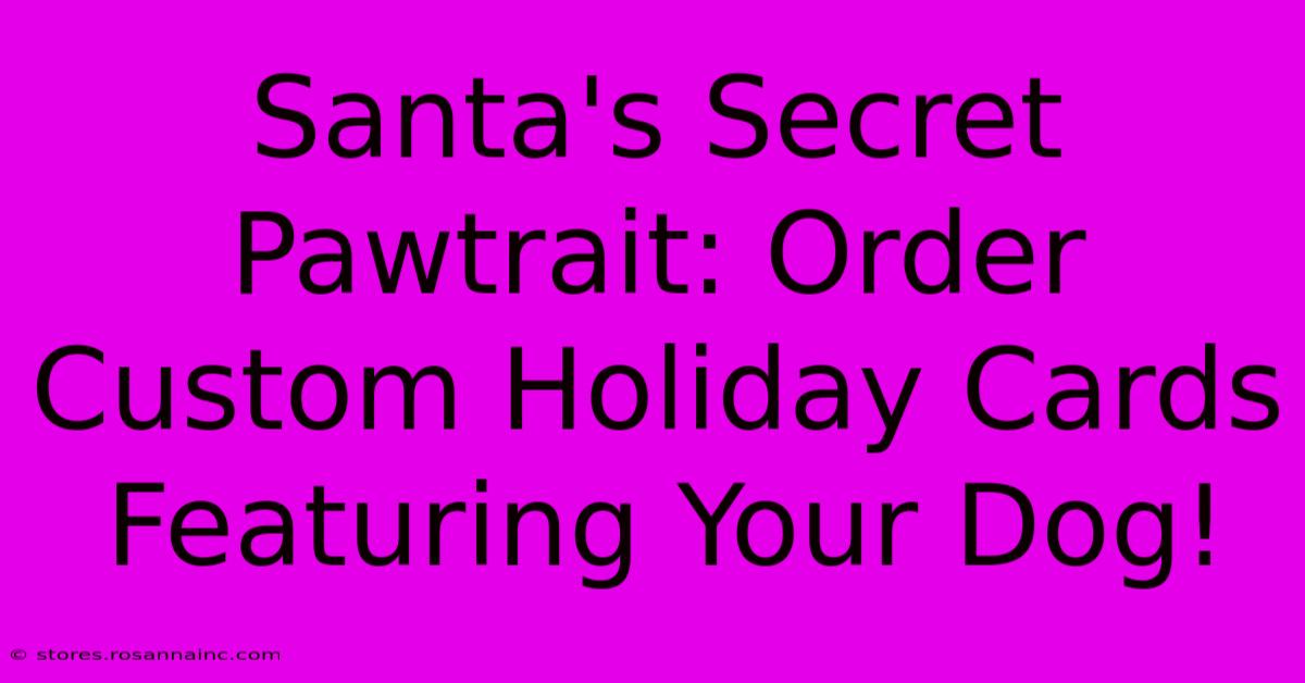 Santa's Secret Pawtrait: Order Custom Holiday Cards Featuring Your Dog!