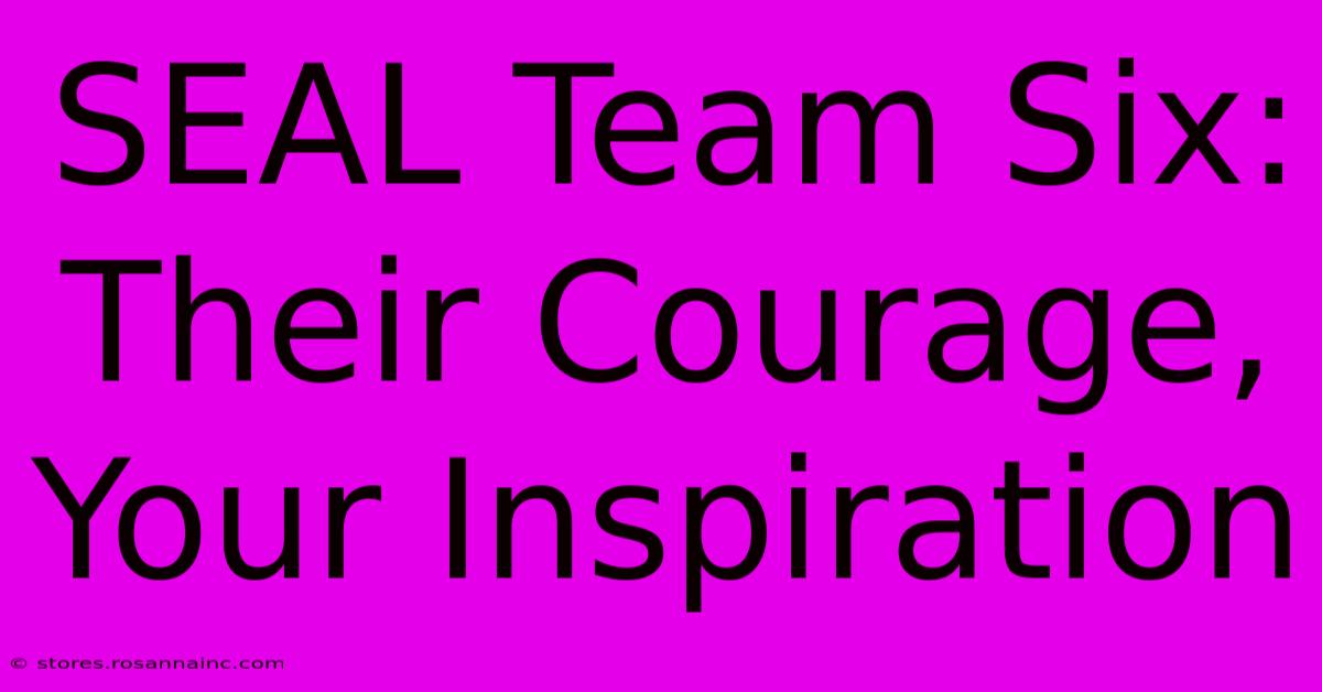 SEAL Team Six: Their Courage, Your Inspiration