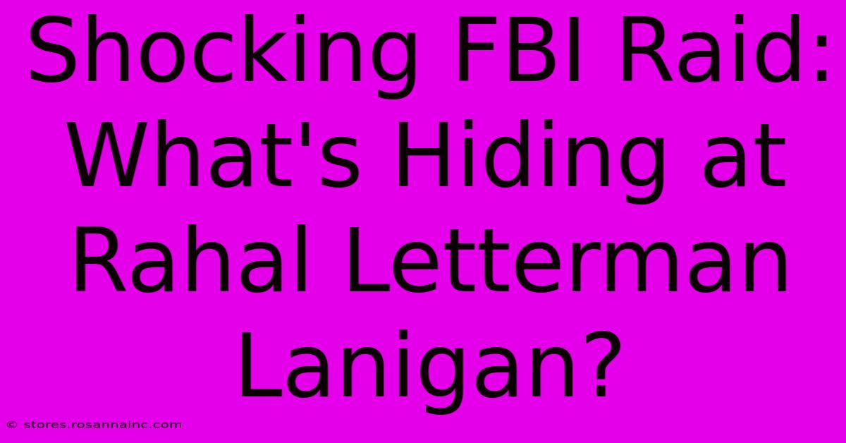 Shocking FBI Raid: What's Hiding At Rahal Letterman Lanigan?