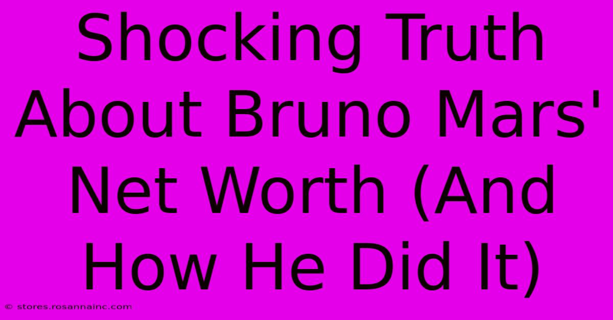 Shocking Truth About Bruno Mars' Net Worth (And How He Did It)