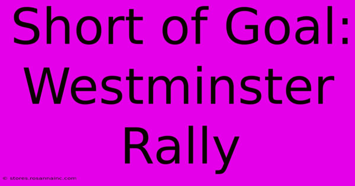 Short Of Goal: Westminster Rally