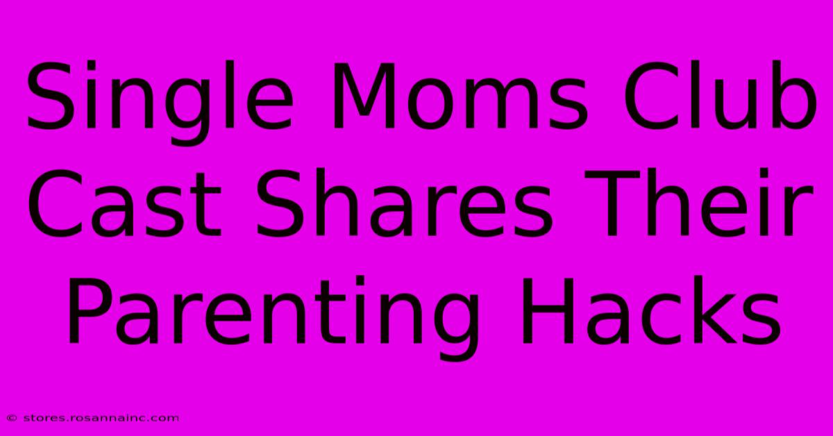 Single Moms Club Cast Shares Their Parenting Hacks