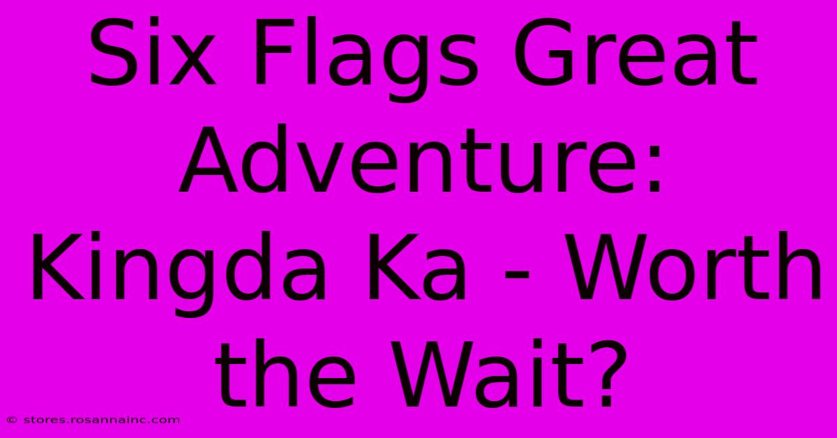 Six Flags Great Adventure: Kingda Ka - Worth The Wait?