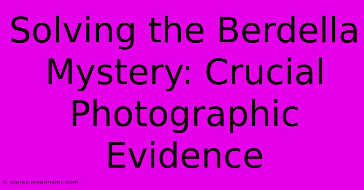 Solving The Berdella Mystery: Crucial Photographic Evidence