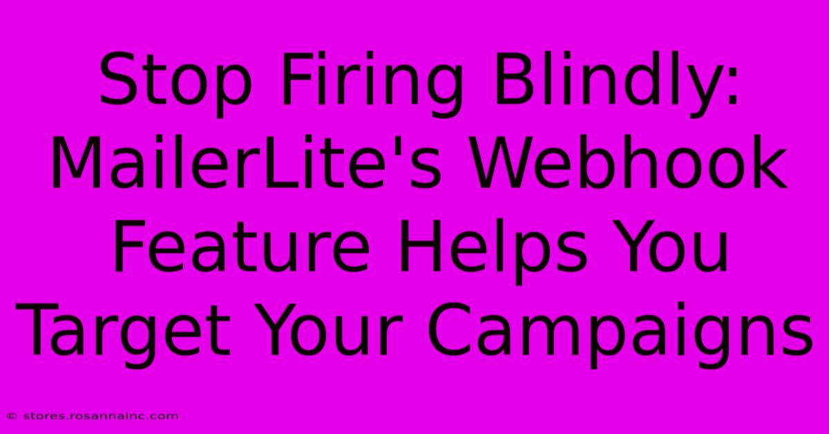 Stop Firing Blindly: MailerLite's Webhook Feature Helps You Target Your Campaigns