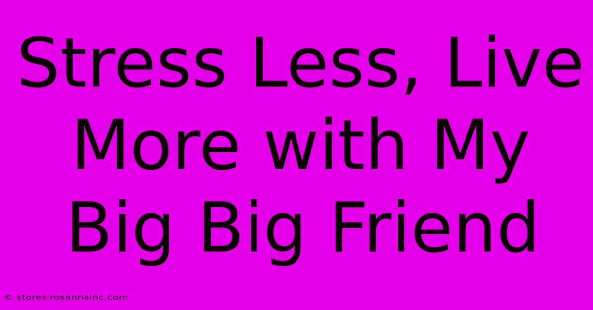 Stress Less, Live More With My Big Big Friend