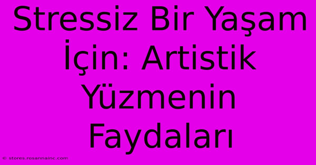 Stressiz Bir Yaşam İçin: Artistik Yüzmenin Faydaları