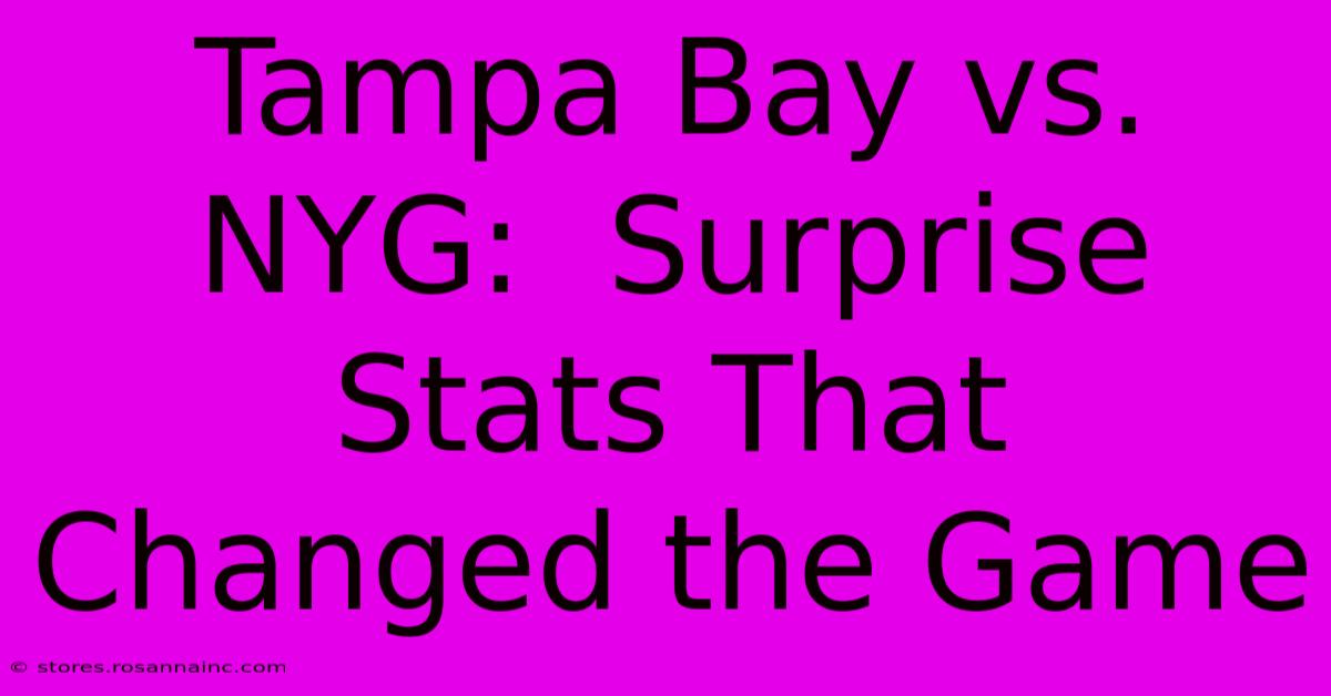 Tampa Bay Vs. NYG:  Surprise Stats That Changed The Game