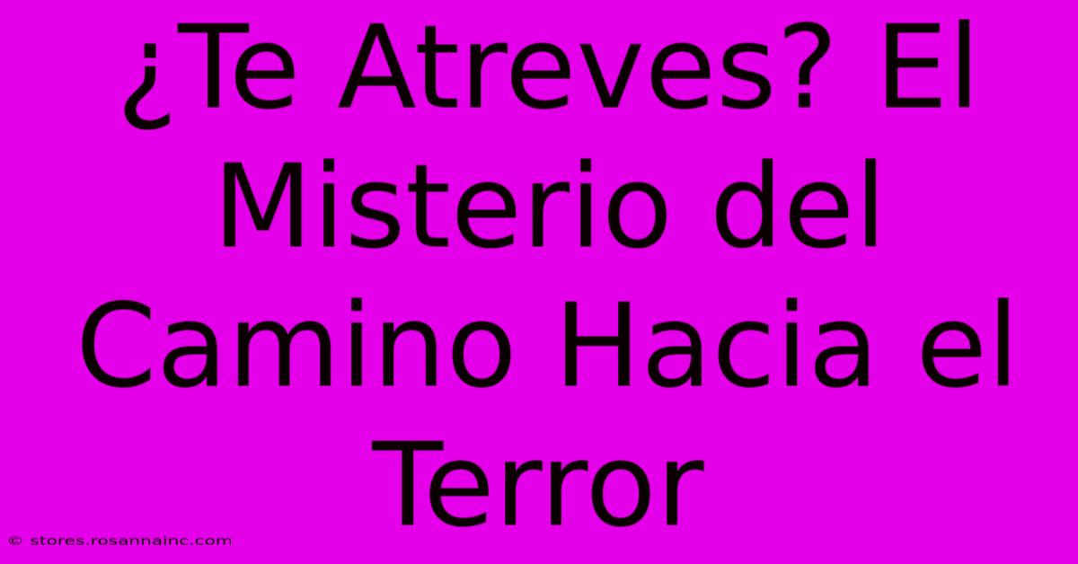 ¿Te Atreves? El Misterio Del Camino Hacia El Terror