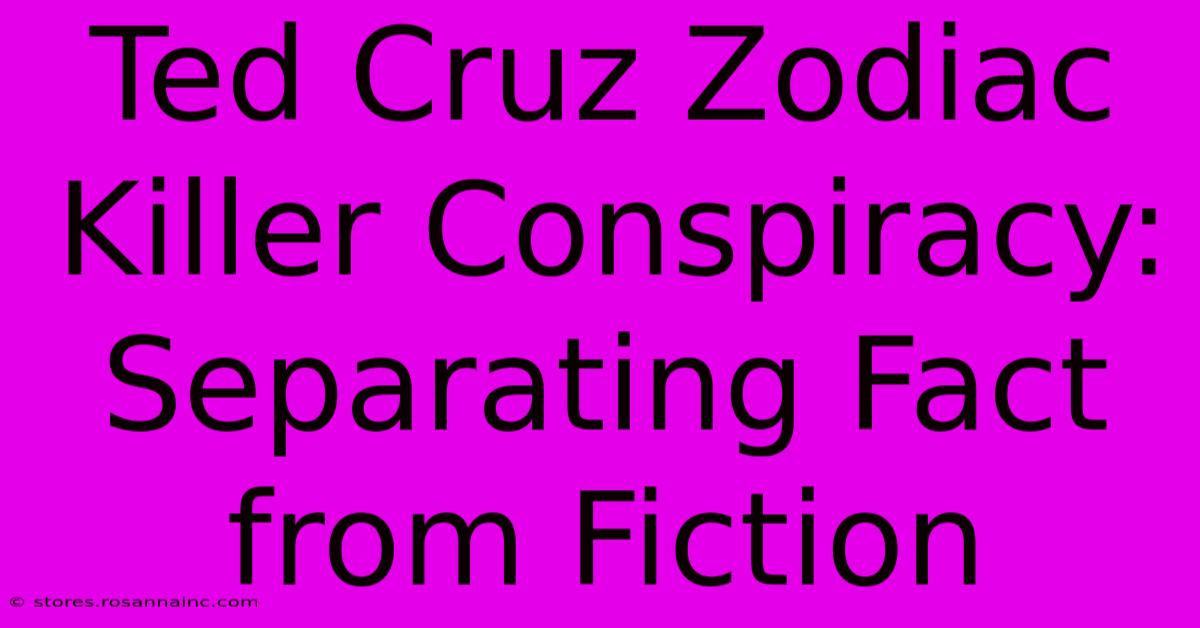 Ted Cruz Zodiac Killer Conspiracy: Separating Fact From Fiction