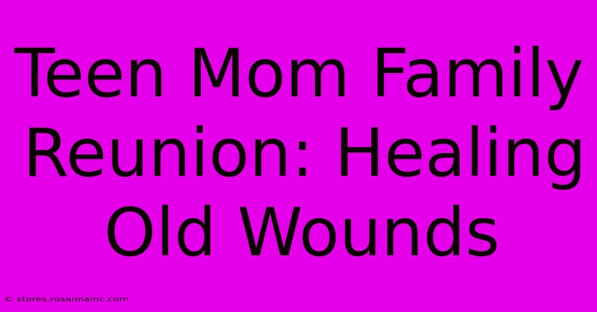 Teen Mom Family Reunion: Healing Old Wounds