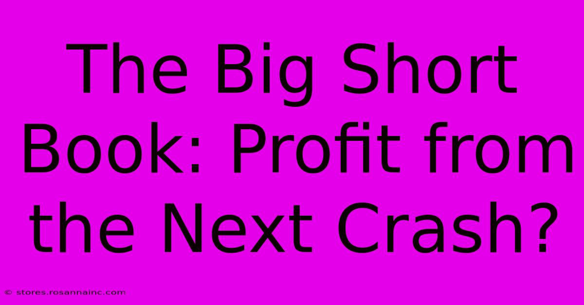 The Big Short Book: Profit From The Next Crash?