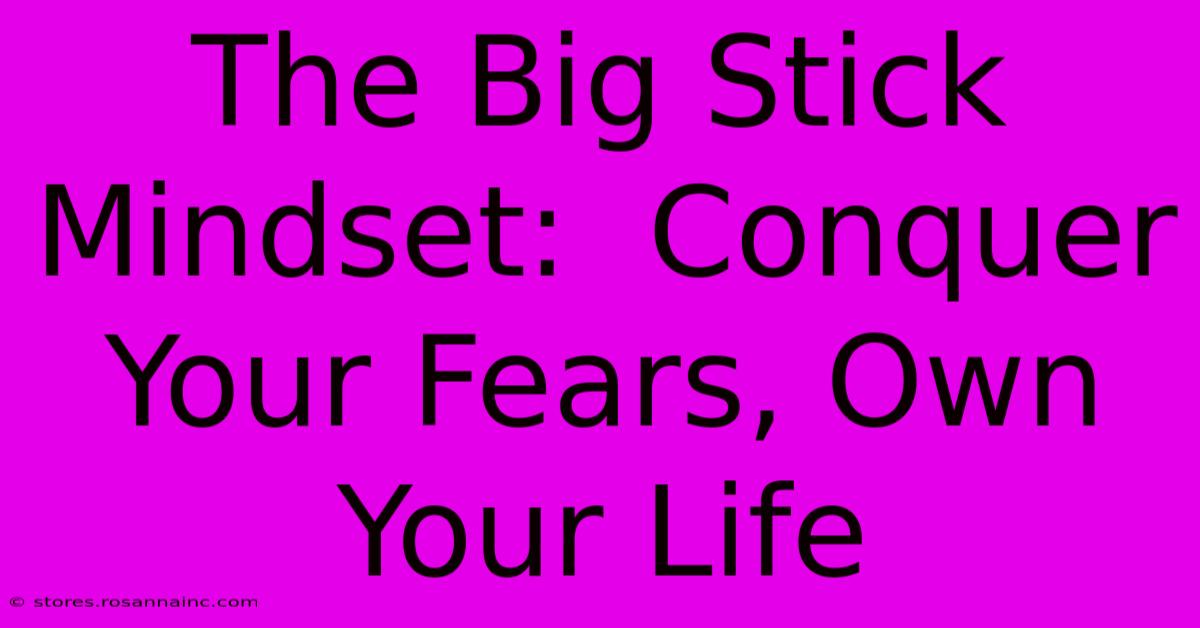 The Big Stick Mindset:  Conquer Your Fears, Own Your Life