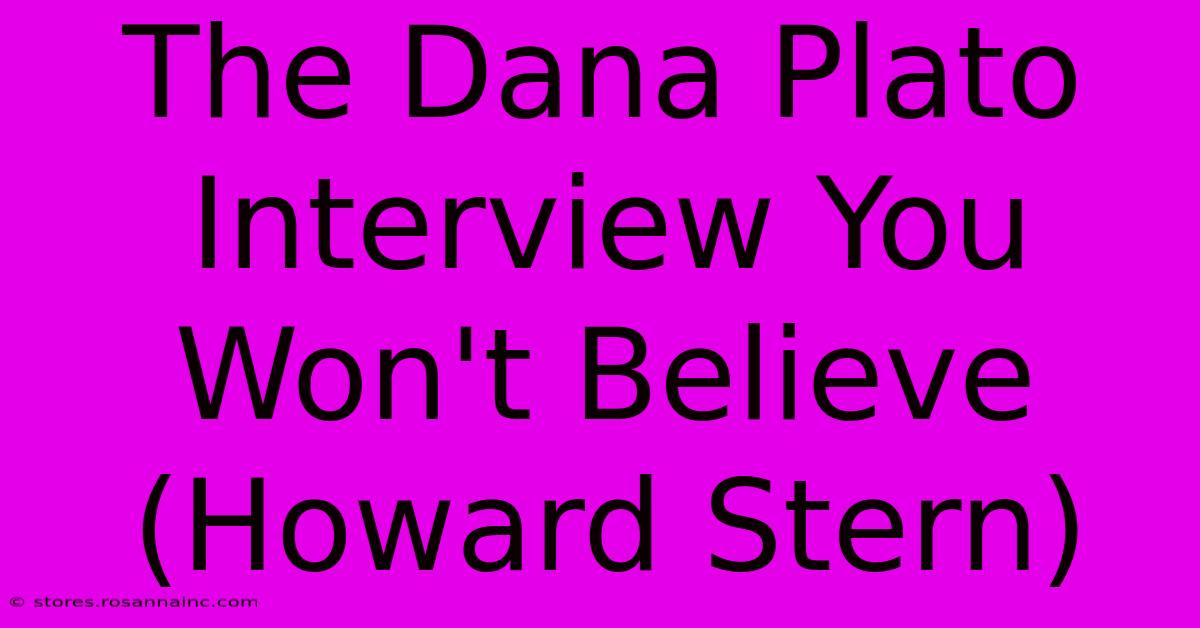 The Dana Plato Interview You Won't Believe (Howard Stern)