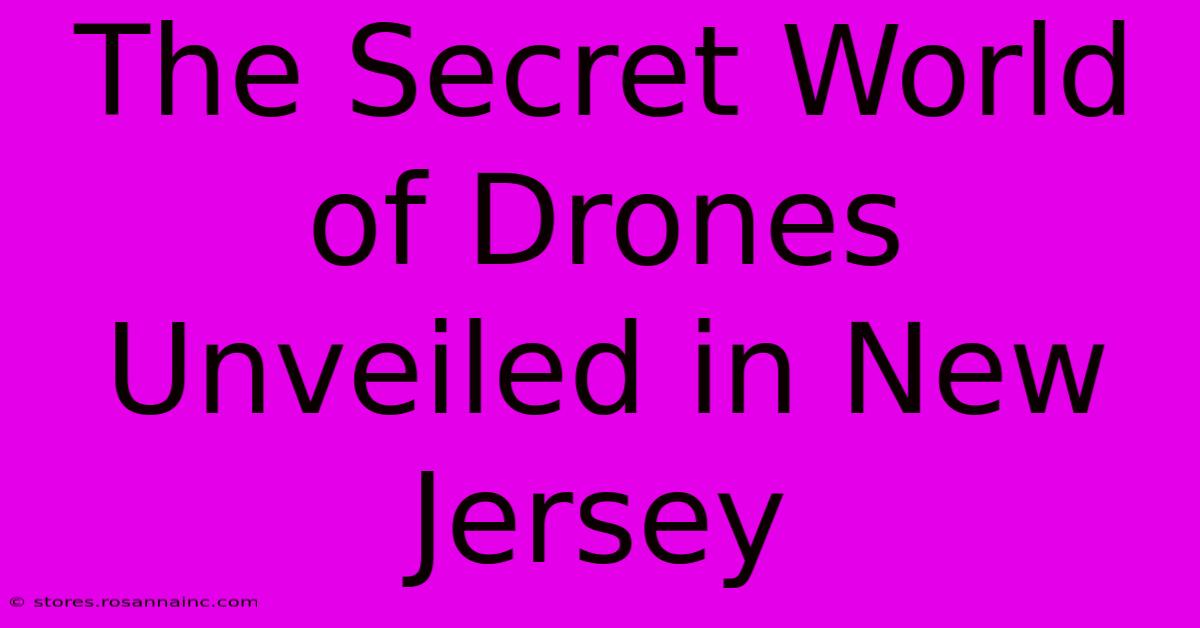 The Secret World Of Drones Unveiled In New Jersey