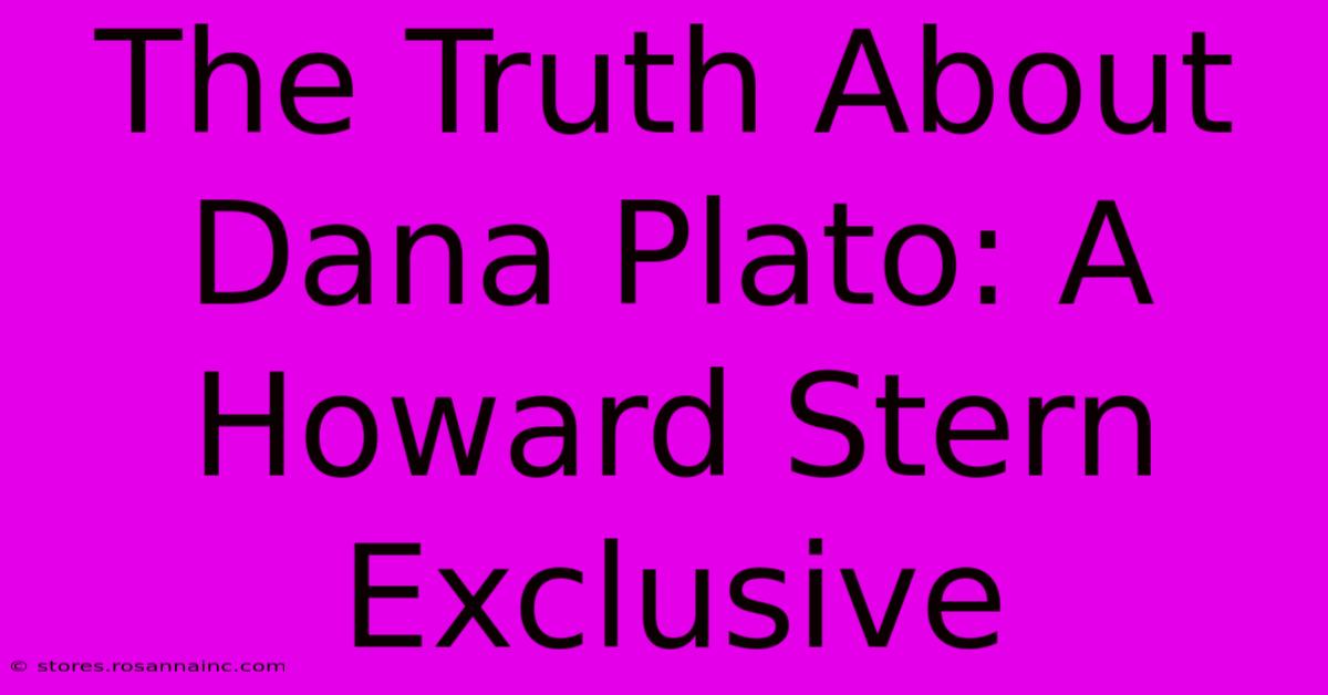 The Truth About Dana Plato: A Howard Stern Exclusive