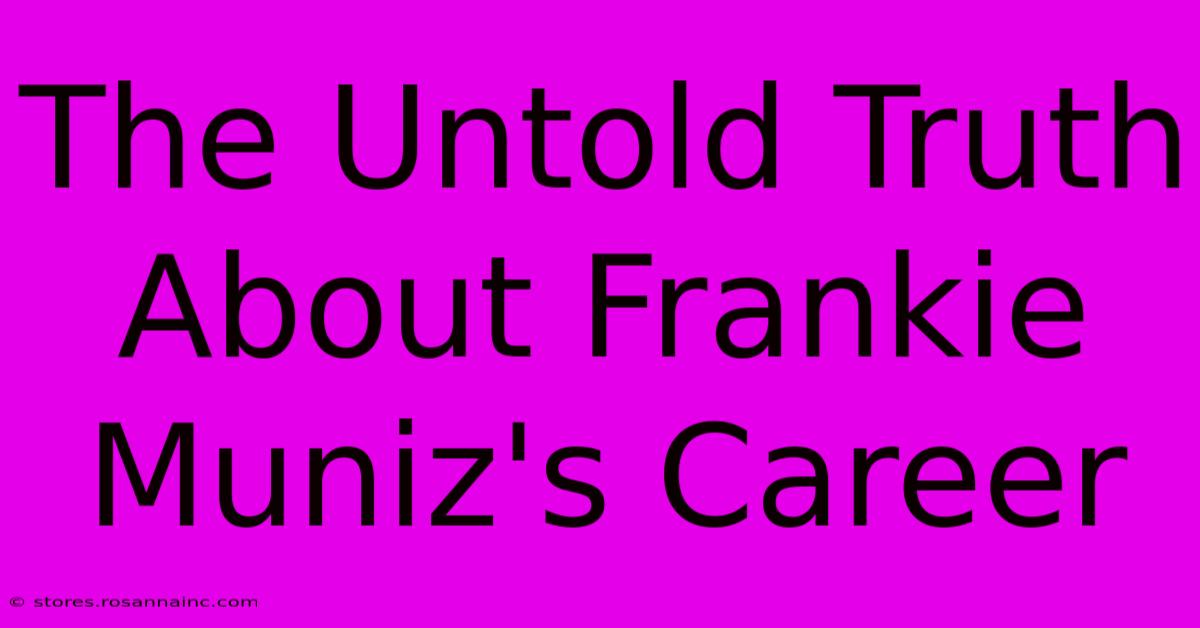 The Untold Truth About Frankie Muniz's Career